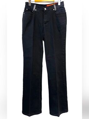Lawman Western Y2K Black Rhinestone Bootcut Jeans McBling XS